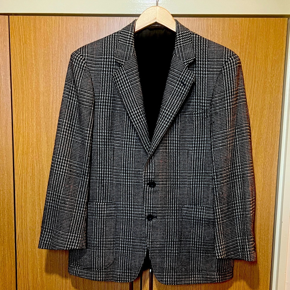 Rare Vtg LEO LOZZI Handmade  Gray Lined Blazer Sz 40 Japan